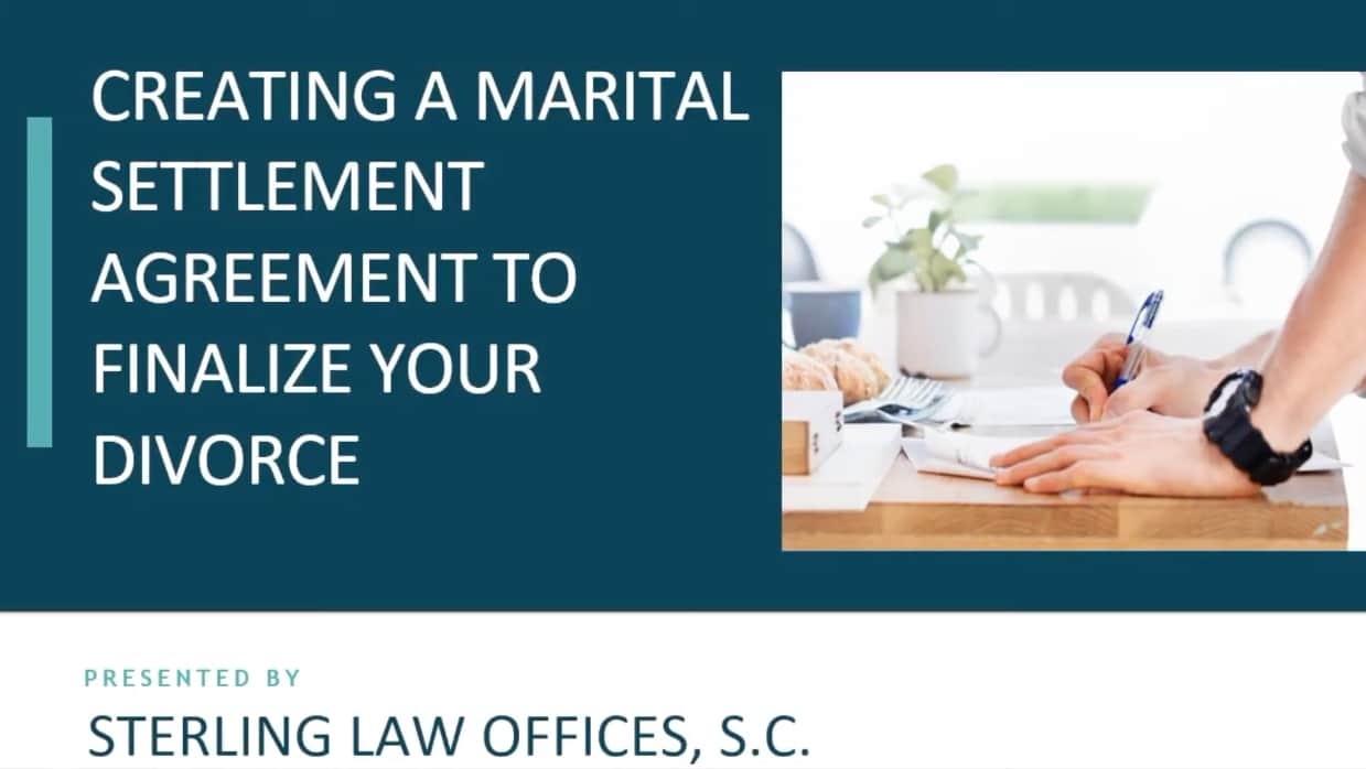 The Benefits of a Marital Settlement Agreement in Divorce Sterling