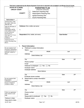 Illinois Parenting Plan Image