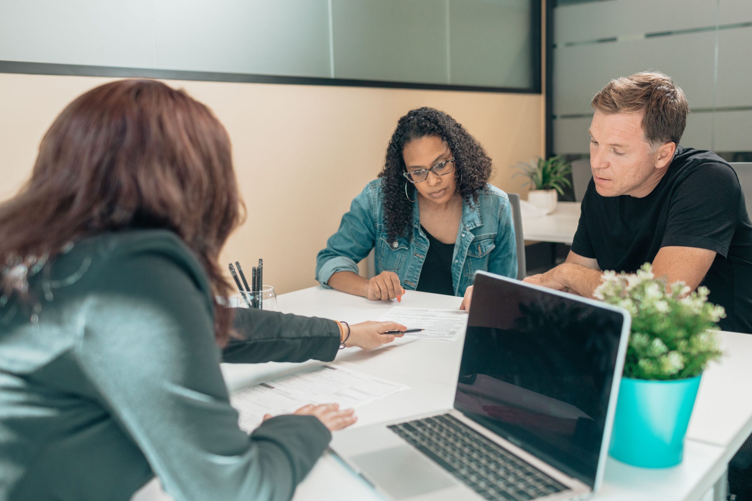 Pexels-Kindelmedia-7979418 (1) ≫ A Couple Consulting With A Lawyer And Reviewing Legal Documents Together, Representing The Process Of Drafting Prenuptial And Postnuptial Agreements In Illinois.